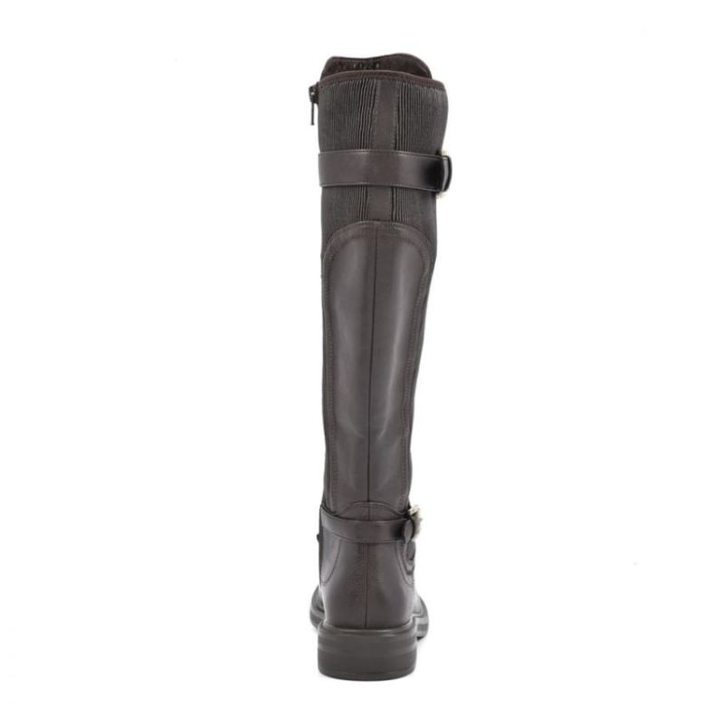 White Mountain | Women's Meditate Tall Boot-Dark Brown Faux Leather