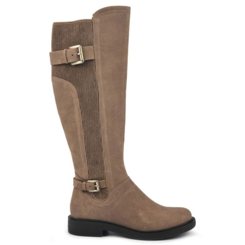 White Mountain | Women's Meditate Tall Boot-Chestnut Faux Suede