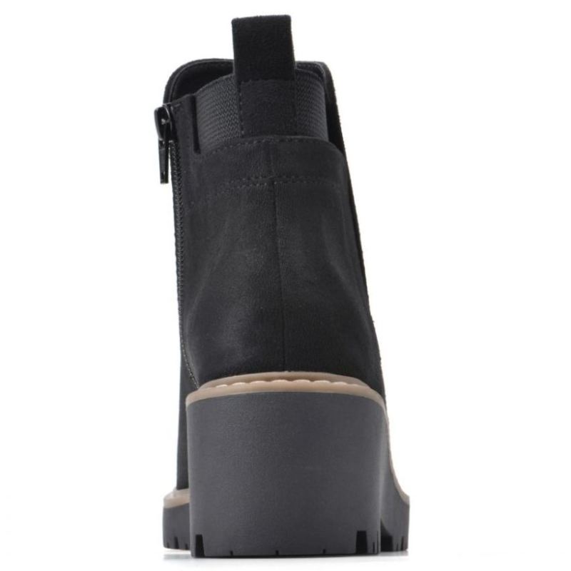 White Mountain | Women's Dear Bootie-Black Faux Suede