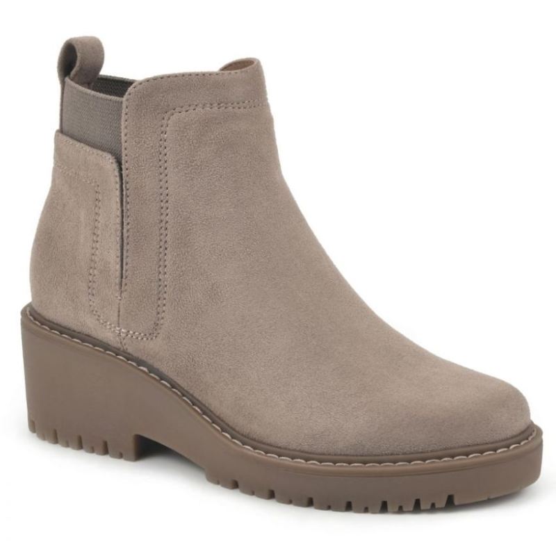 White Mountain | Women's Dear Wide Bootie-Sand Faux Suede