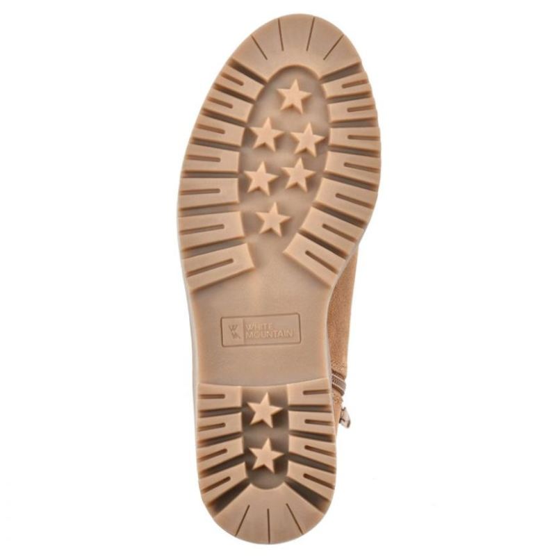 White Mountain | Women's Dear Bootie-Tan Faux Suede