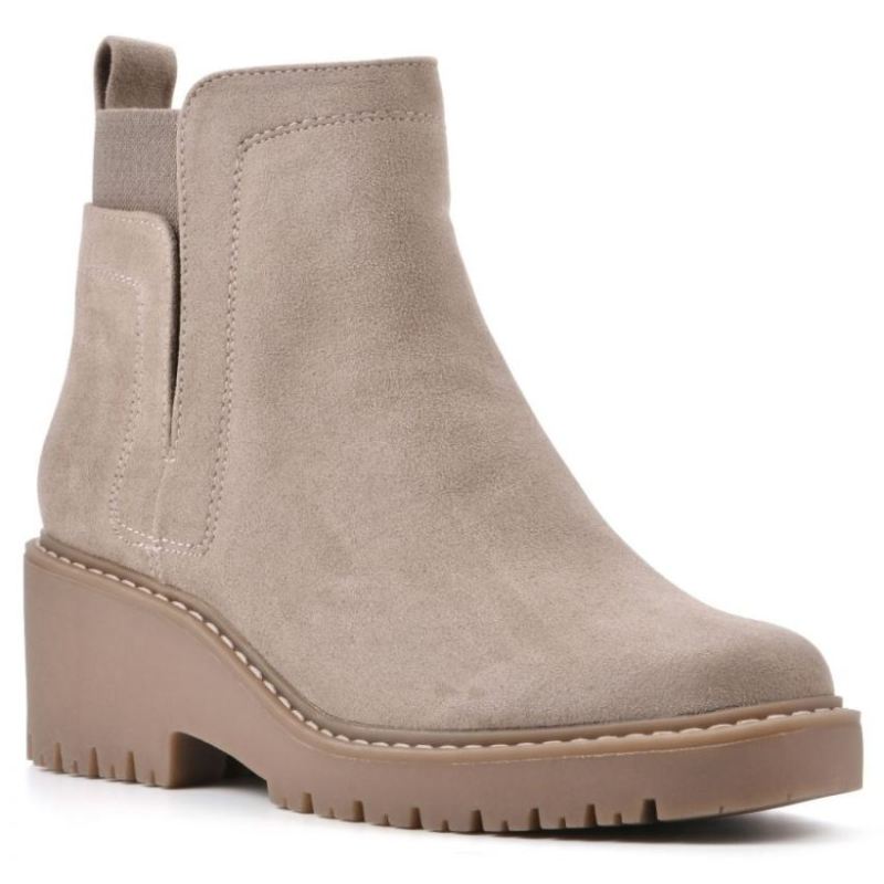 White Mountain | Women's Dear Bootie-Sand Faux Suede