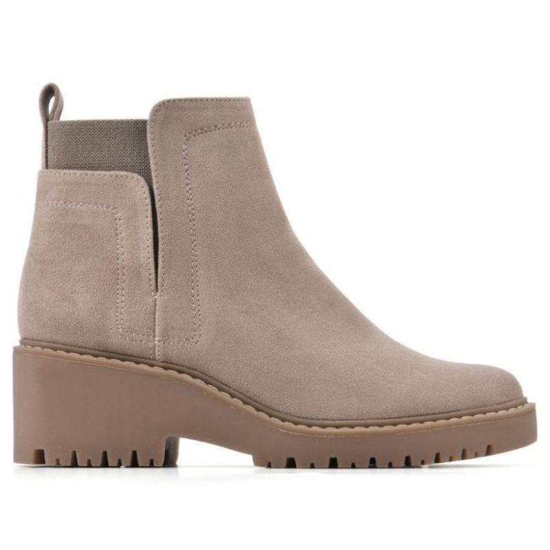 White Mountain | Women's Dear Bootie-Sand Faux Suede