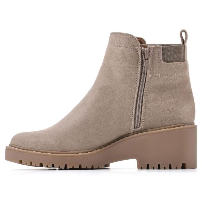 White Mountain | Women's Dear Bootie-Sand Faux Suede
