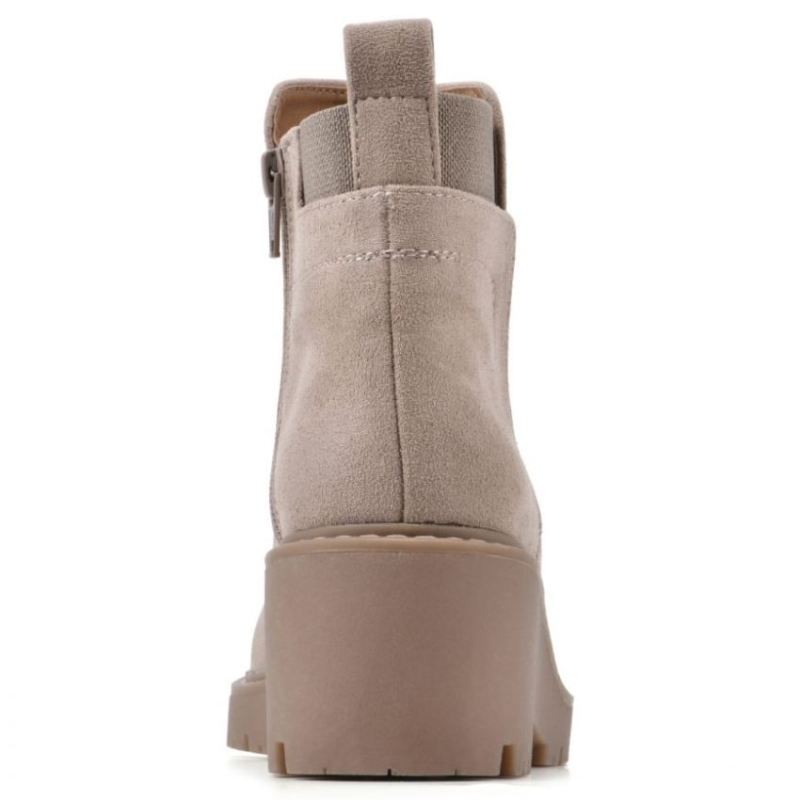White Mountain | Women's Dear Bootie-Sand Faux Suede