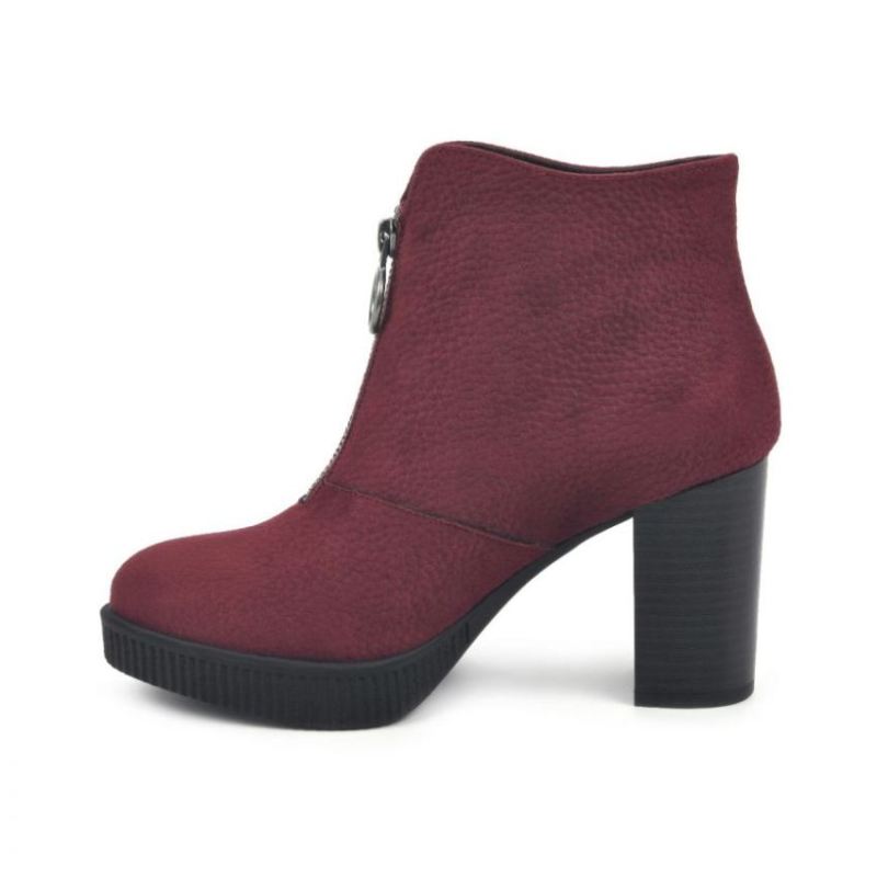 White Mountain | Women's Thoughtful Bootie-Burgundy
