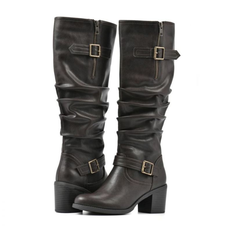 White Mountain | Women's Desirable Boot-Dark Brown