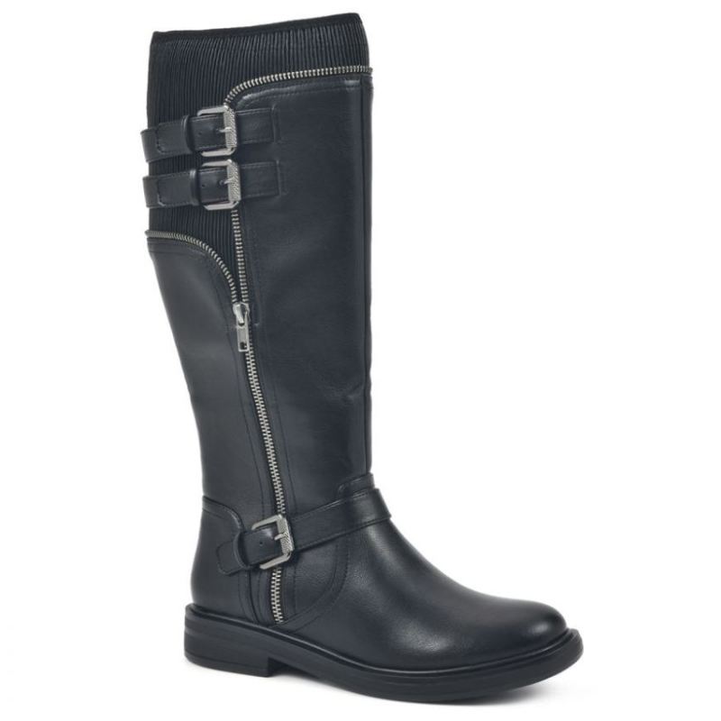 White Mountain | Women's Mazed Tall Wide Calf Boot-Black