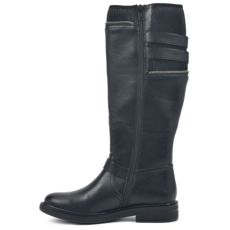 White Mountain | Women's Mazed Tall Wide Calf Boot-Black