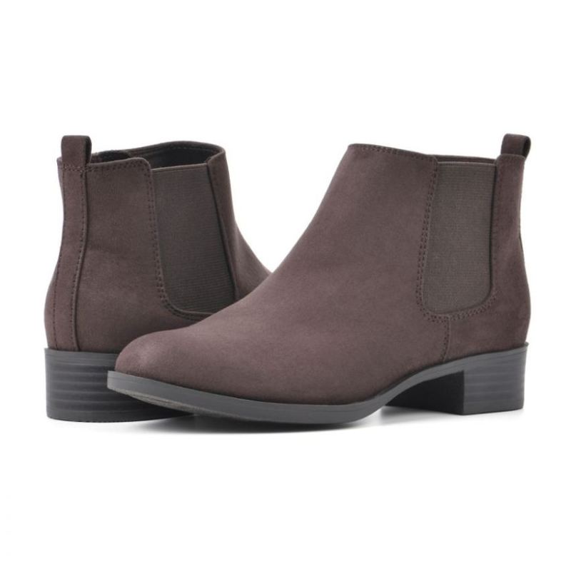 White Mountain | Women's Gabby Bootie-Brown Fabric