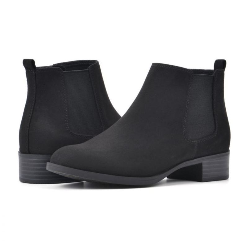 White Mountain | Women's Gabby Bootie-Black Fabric