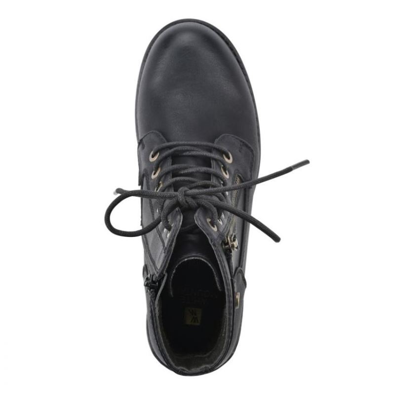 White Mountain | Women's Reggie Bootie-Black Faux Leather