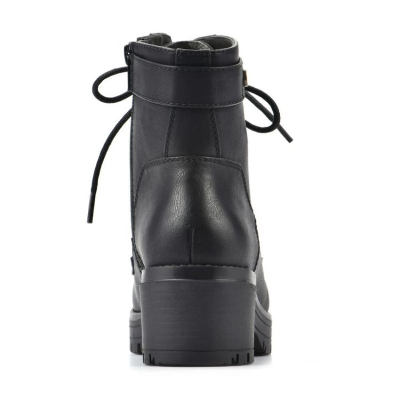 White Mountain | Women's Reggie Bootie-Black Faux Leather