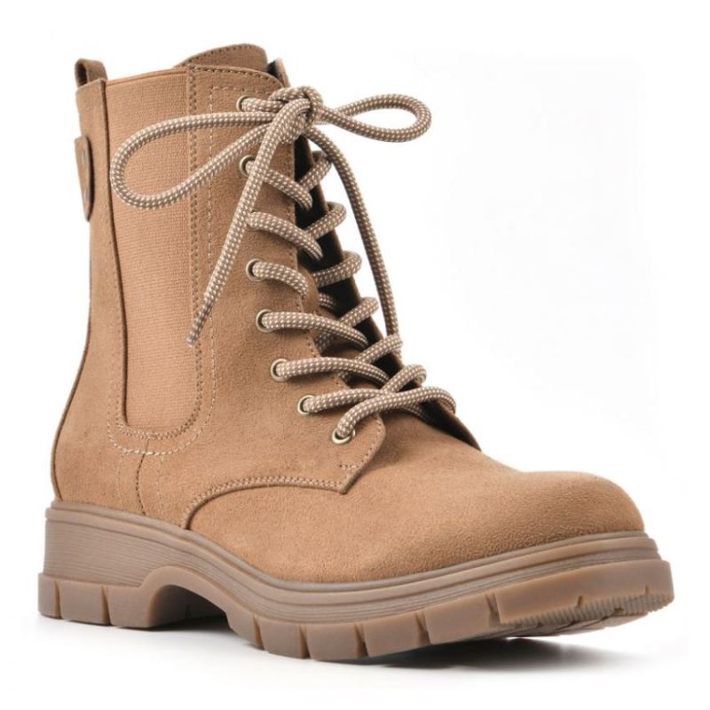 White Mountain | Women's Chevy Bootie-Tan Faux Suede