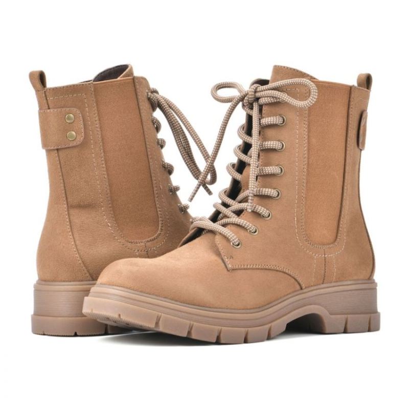 White Mountain | Women's Chevy Bootie-Tan Faux Suede
