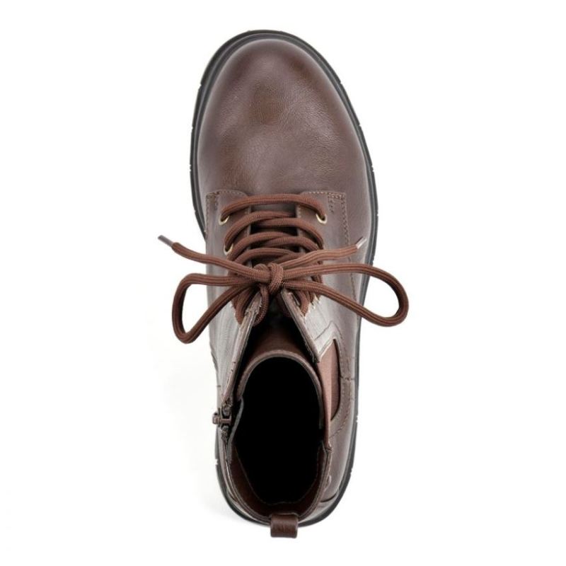 White Mountain | Women's Chevy Bootie-Dark Brown Smooth
