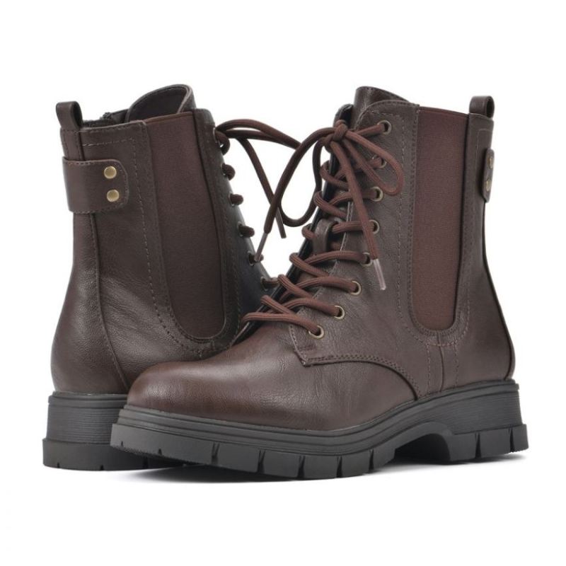 White Mountain | Women's Chevy Bootie-Dark Brown Smooth