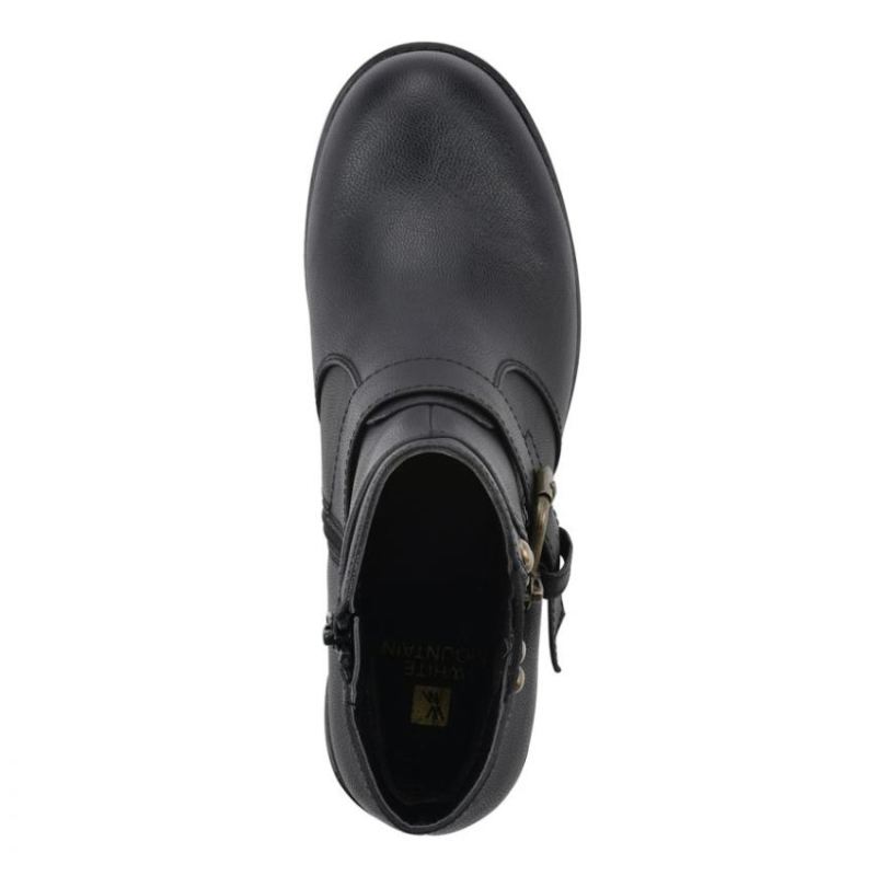 White Mountain | Women's Rufus Bootie-Black Faux Leather