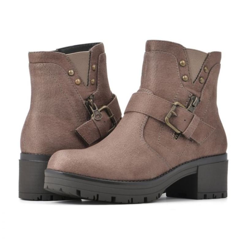 White Mountain | Women's Rufus Bootie-Sand Faux Suede