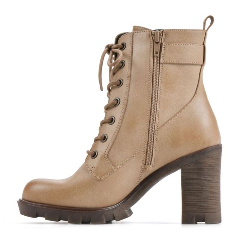 White Mountain | Women's Beverley Bootie-Sand Faux Leather