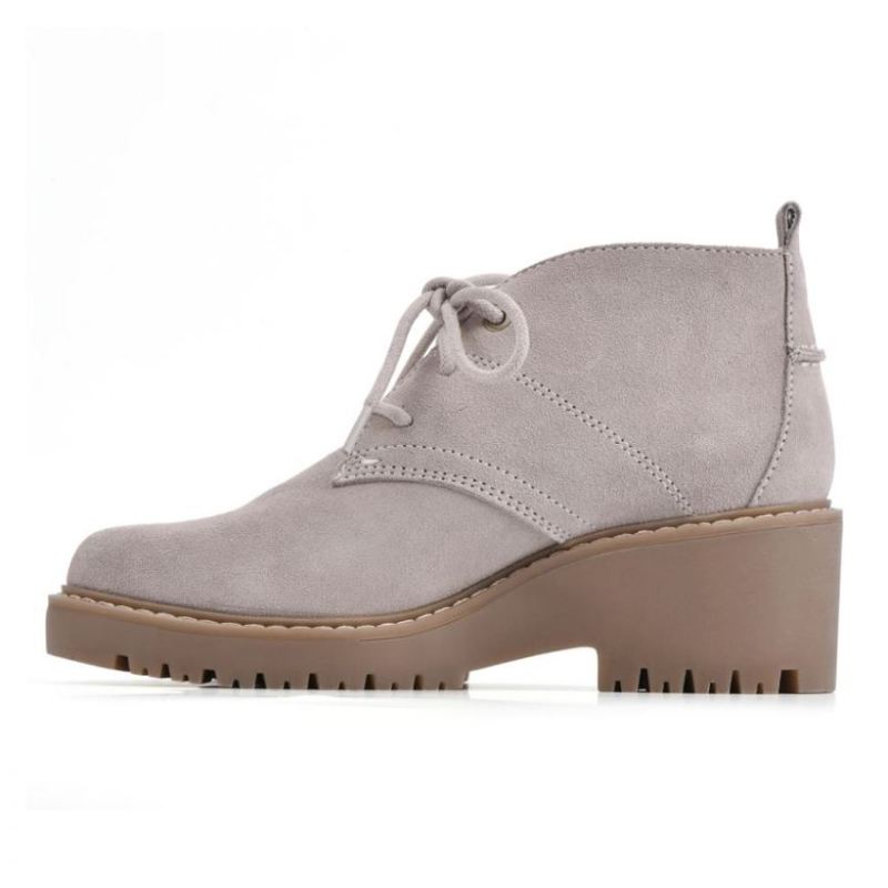 White Mountain | Women's Danny Suede Wide Bootie-Taupe Suede