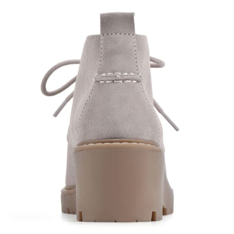 White Mountain | Women's Danny Suede Wide Bootie-Taupe Suede