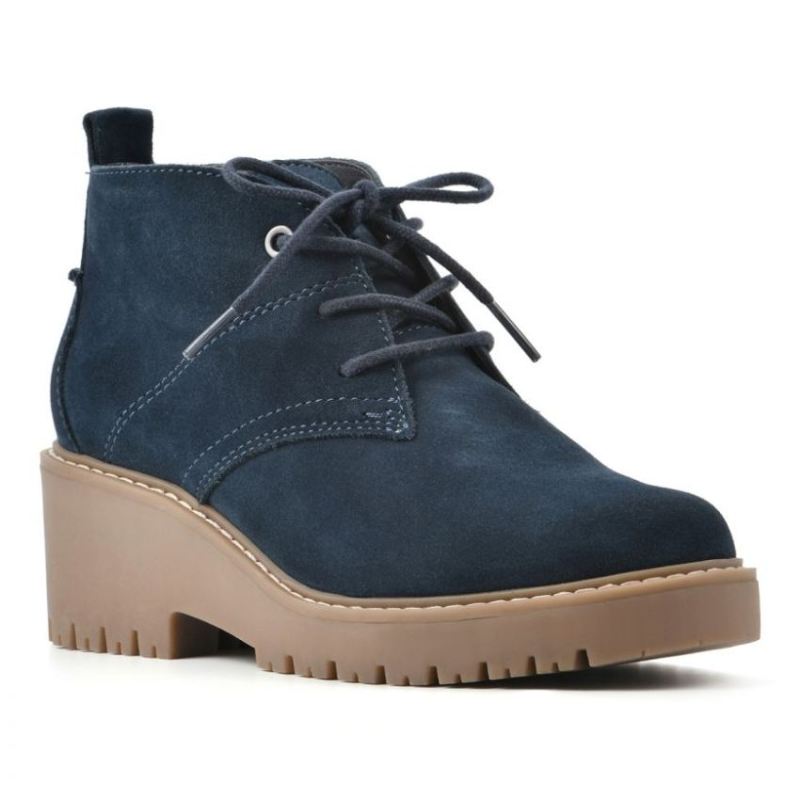 White Mountain | Women's Danny Suede Bootie-Navy Suede