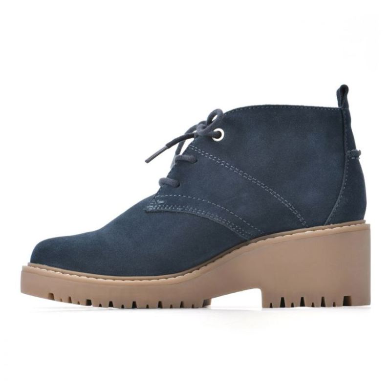 White Mountain | Women's Danny Suede Bootie-Navy Suede