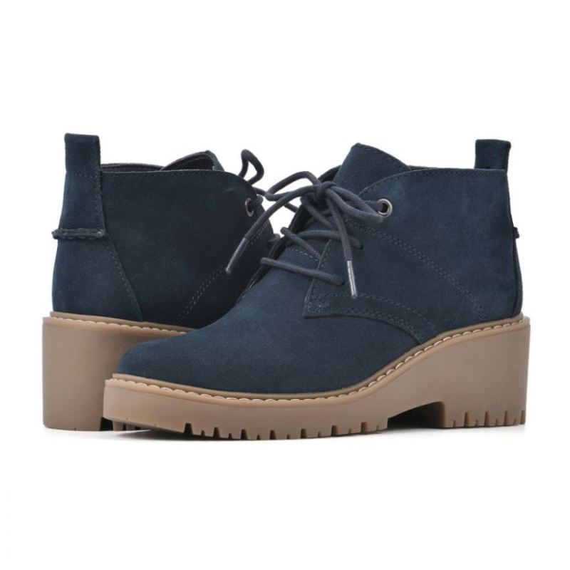 White Mountain | Women's Danny Suede Bootie-Navy Suede