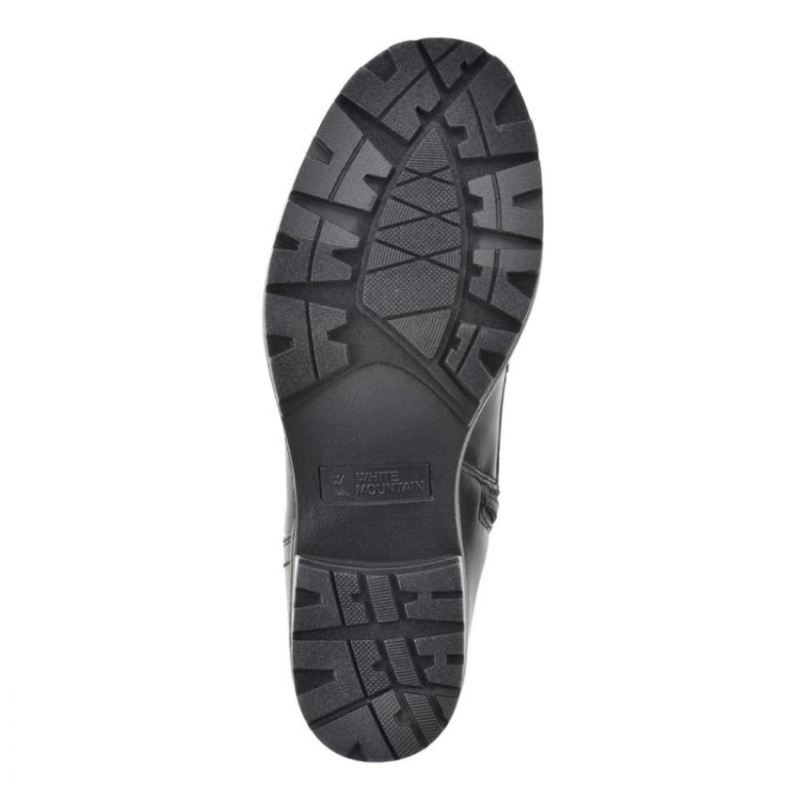 White Mountain | Women's Bradley Bootie-Black Faux Leather