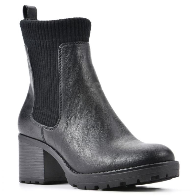 White Mountain | Women's Benji Bootie-Black Smooth