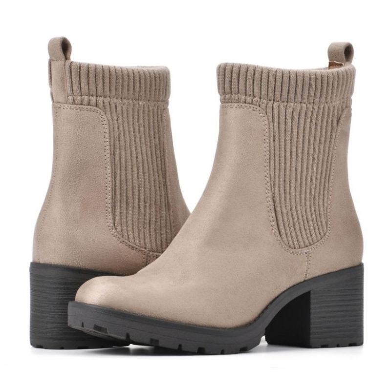 White Mountain | Women's Benji Bootie-Sand Fabric