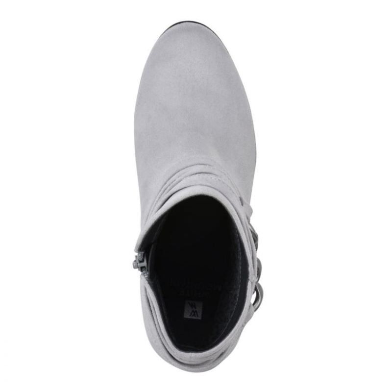 White Mountain | Women's Sammuel Bootie-Light Grey Fabric