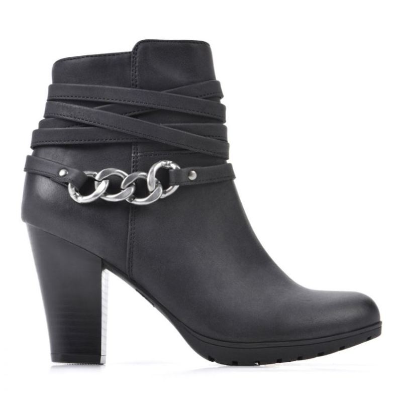 White Mountain | Women's Sammuel Bootie-Black Smooth
