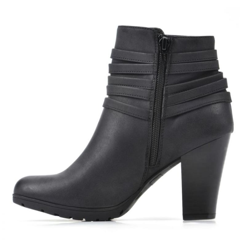 White Mountain | Women's Sammuel Bootie-Black Smooth
