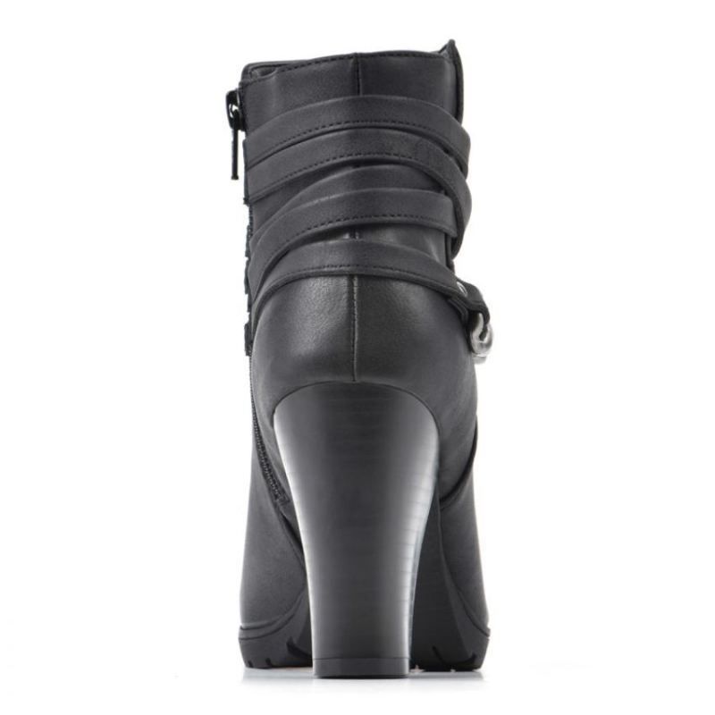 White Mountain | Women's Sammuel Bootie-Black Smooth