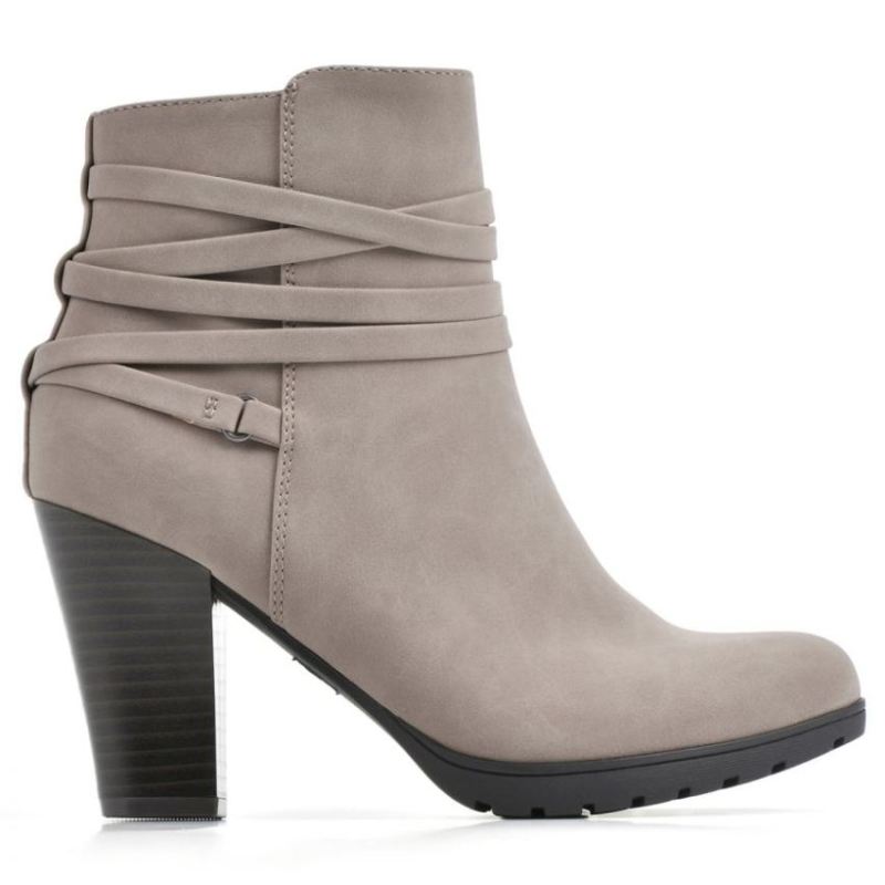 White Mountain | Women's Spade Bootie-Taupe Faux Nubuck