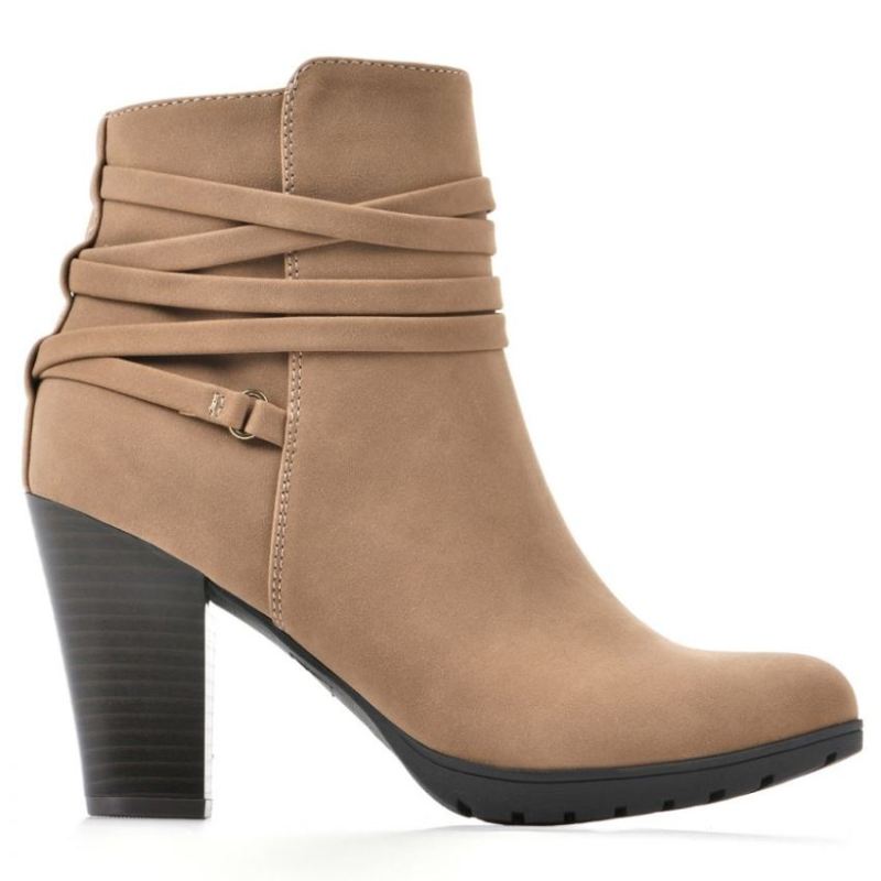 White Mountain | Women's Spade Wide Bootie-Chestnut Faux Nubuck