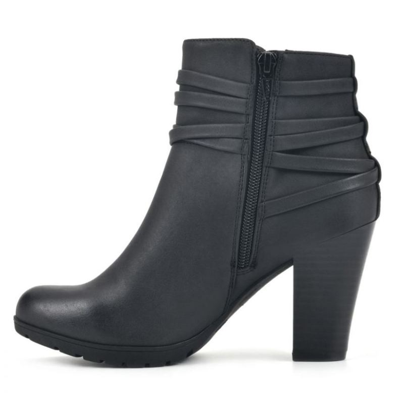 White Mountain | Women's Spade Wide Bootie-Taupe Faux Nubuck