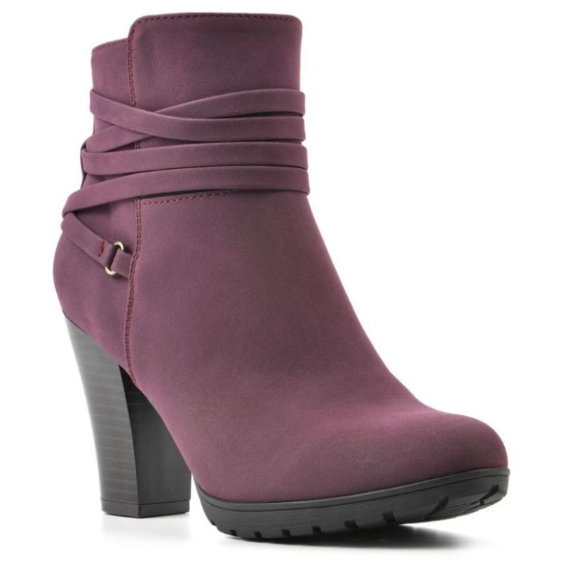 White Mountain | Women's Spade Bootie-Cordovan Faux Nubuck