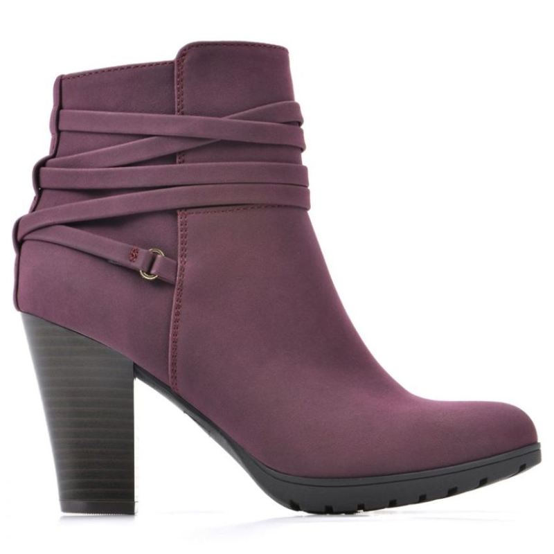 White Mountain | Women's Spade Bootie-Cordovan Faux Nubuck