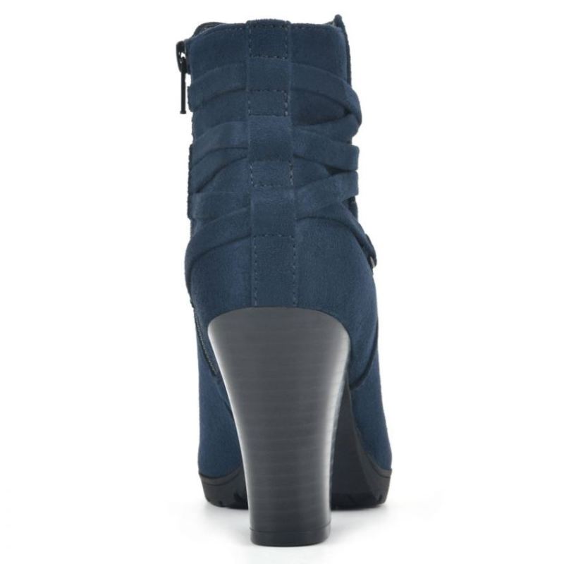 White Mountain | Women's Spade Bootie-Midnight Suedette