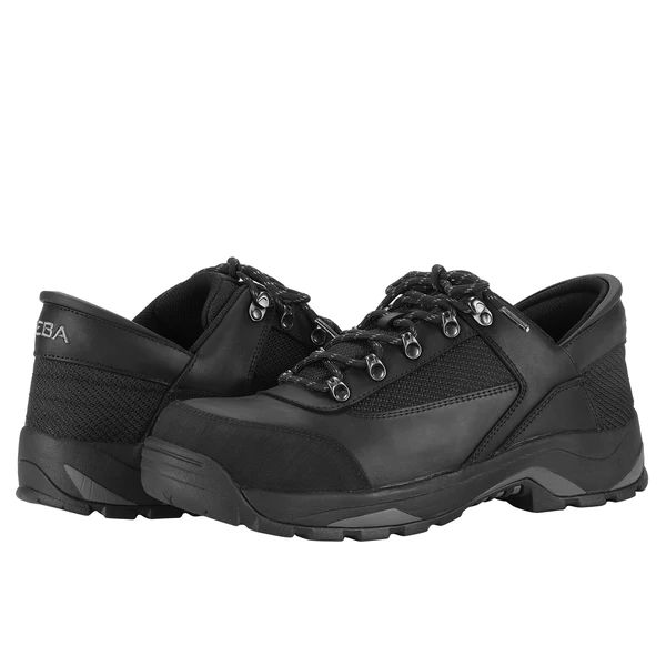 Zeba Quick Ship Men's Industrial Black Genuine Leather Steel Toe Work Shoes 