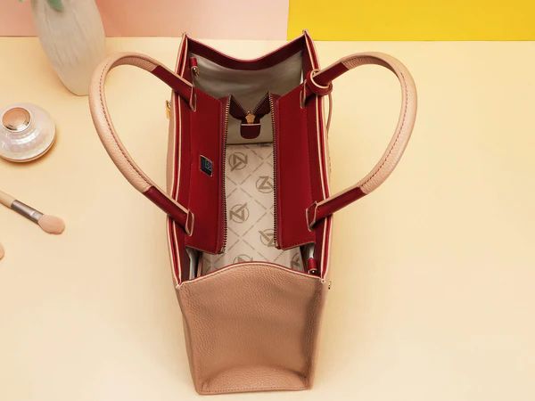 Zeba Quick Ship Luxe Leather Bag-Rose Luxe
