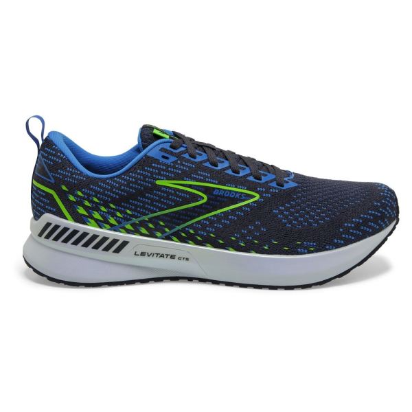 Brooks Shoes - Levitate GTS 5 India Ink/Blue/Green Gecko