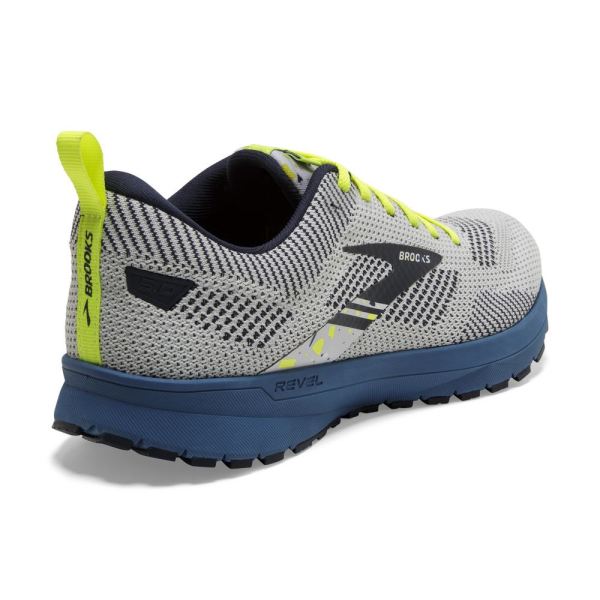 Brooks Shoes - Revel 5 Oyster/Navy/Dark Blue            