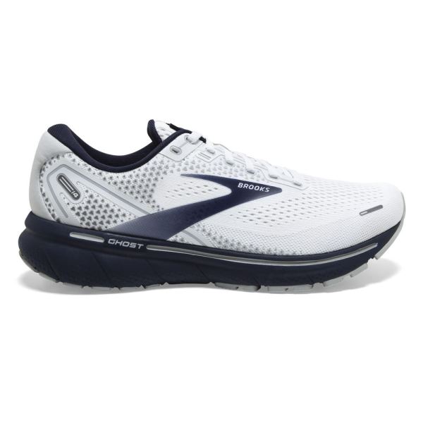 Brooks Shoes - Ghost 14 White/Grey/Navy