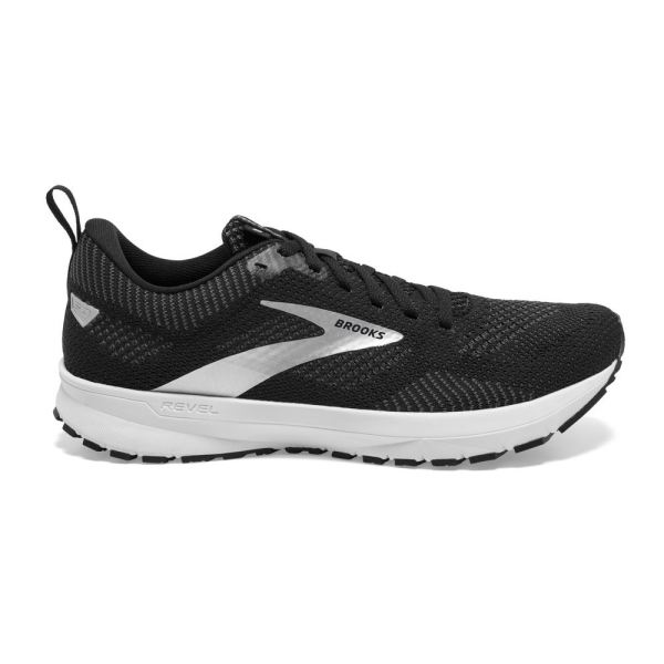 Brooks Shoes - Revel 5 Black/Metallic/White