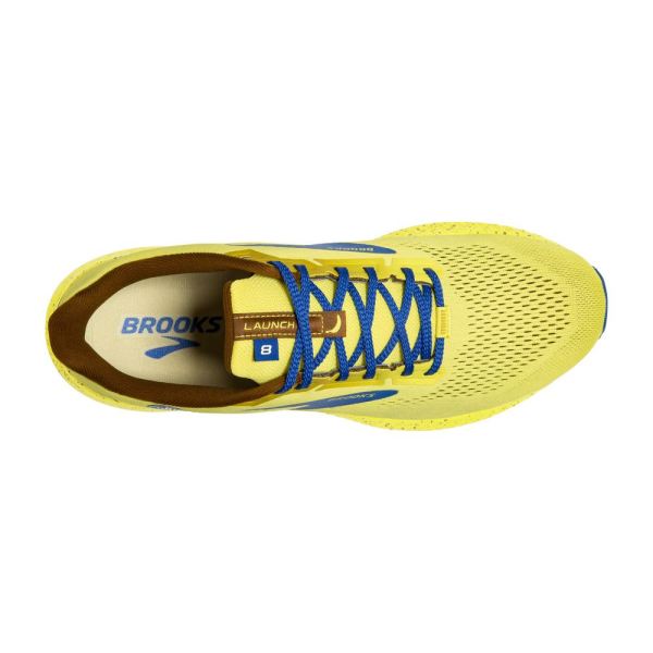 Brooks Shoes - Launch 8 Golden Kiwi/Pale Banana/Victoria Blue            
