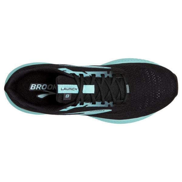 Brooks Shoes - Launch 8 Black/Ebony/Blue Tint            